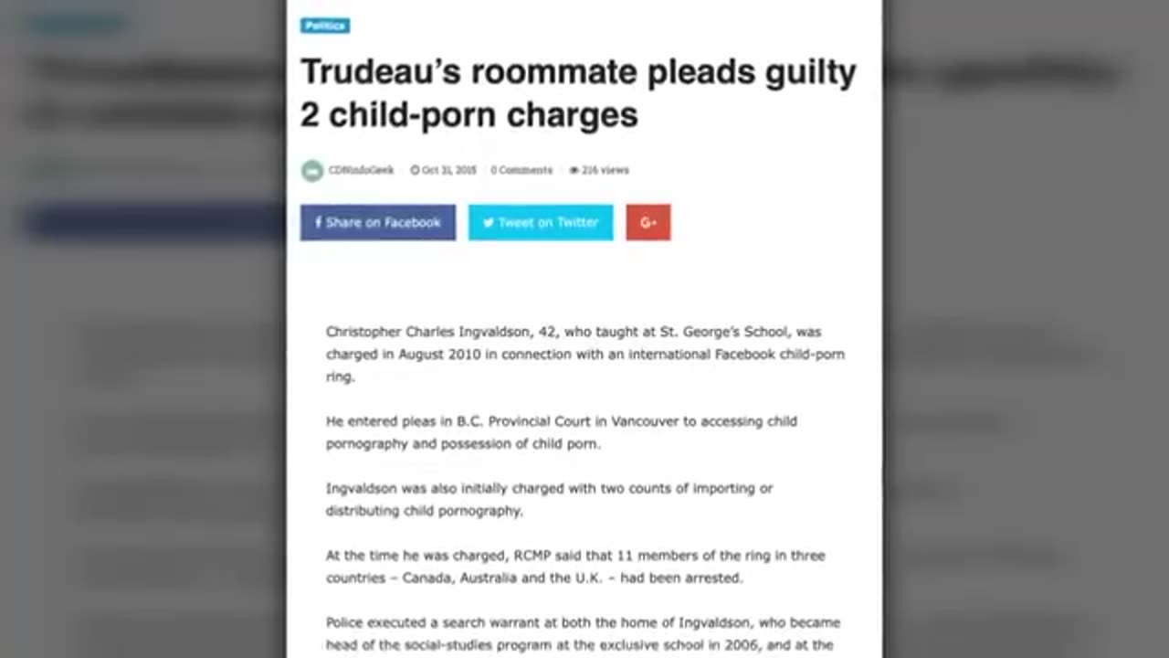 Justin Trudeau WIFE LEFT HIM BECAUSE HE'S A PEDO