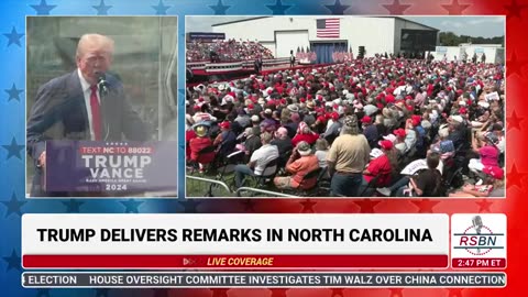 President Trump in North Carolina: “We’re going to restore peace in the world".