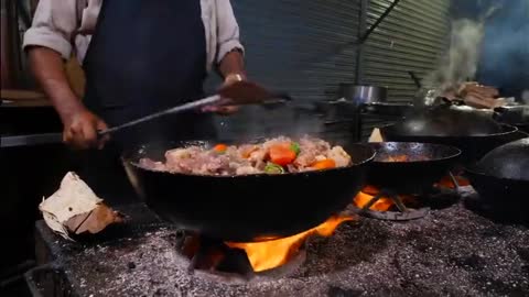 Pakistan Street Food at Night!! Vegans Won’t Survive Here!!-7