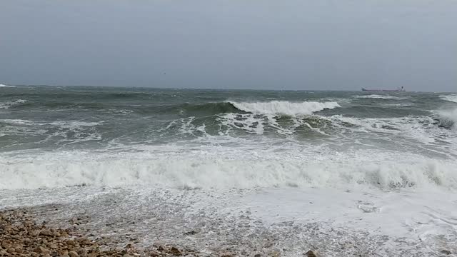 Waves of the sea in Jujeon, Ulsan, Korea