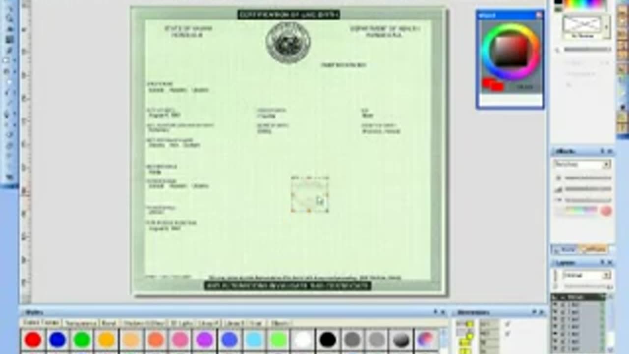 2011 - Create an Obama Birth Certificate
