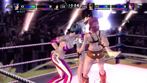 Rumble Roses XX Bee Itch And Mistress Hellfire Vs Great Khant And Killa XX Cat