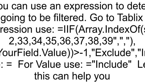 How to implement 39Not In39 Filter in SSRS