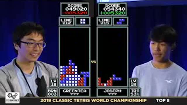 Greatest Classic Tetris Match EVER! Greentea vs. Joseph EPIC 2019 CTWC Quarterfinal FULLSCREEN 3