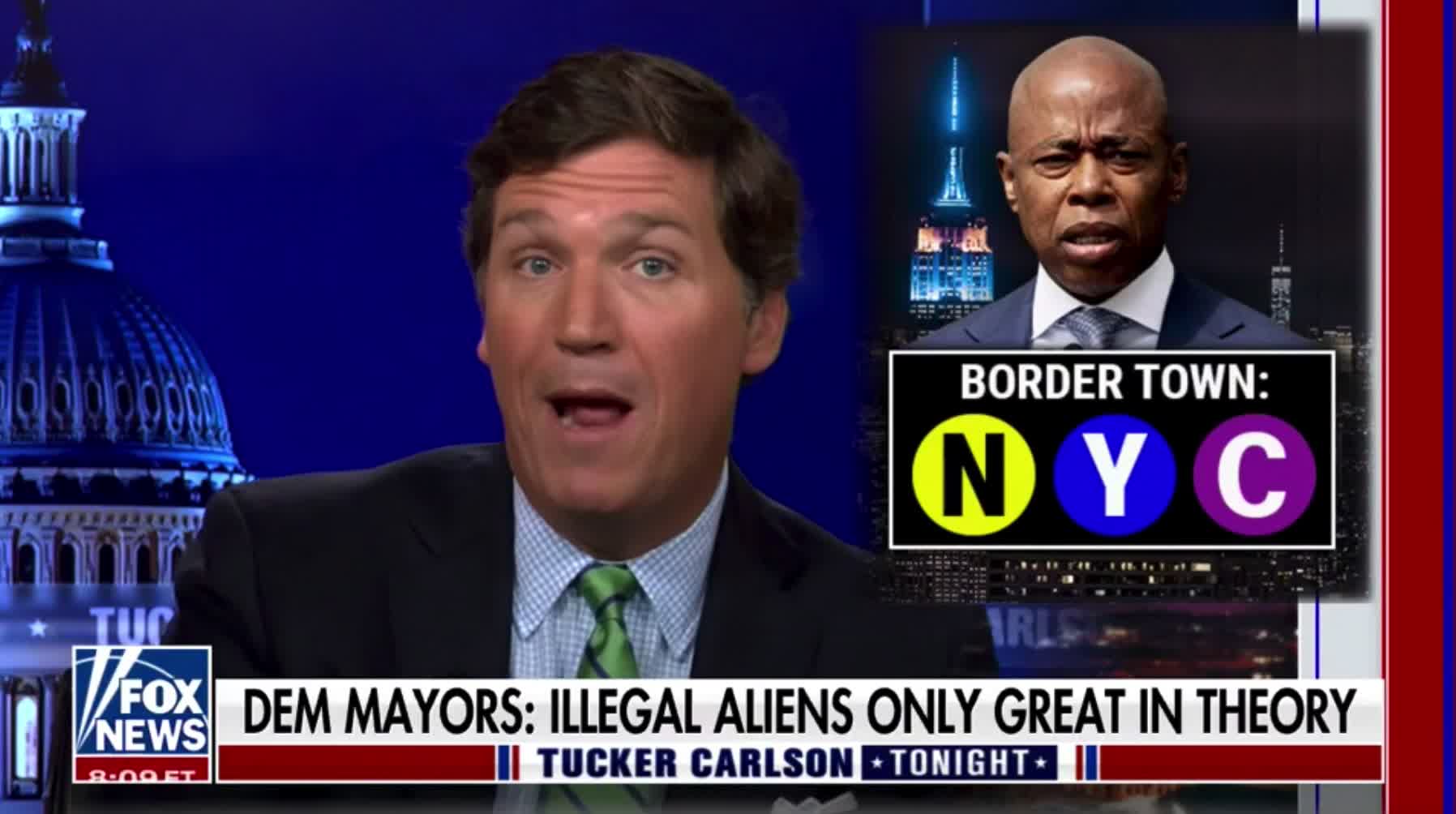 Tucker Carlson examines how Democrat politicians are all for illegal aliens, until they actually show up in their cities