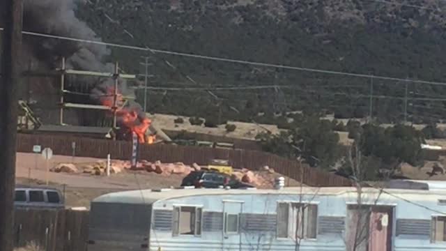 T-Rex burns at Royal Gorge Dinosaur Experience