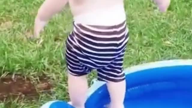 Funny babies video playing