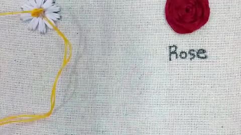 Embroider A Yellow Flower Core