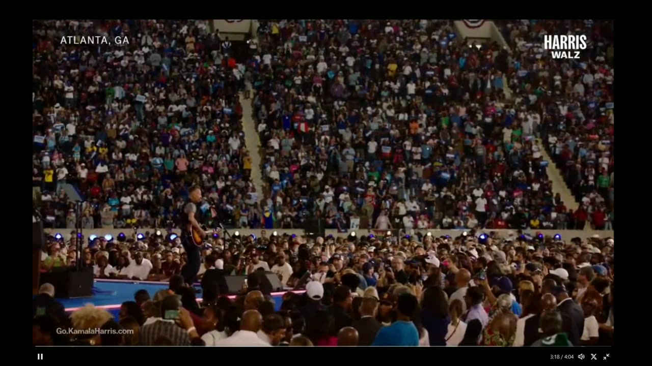 Bruce Springsteen Kamala Harris Rally - Demented in the Dark - Worst Performance Ever!