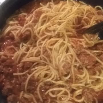 I had spaghetti for dinner 😋