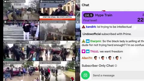 Recorded stream of Capitol invasion. includes dude who lost his kid and a fight at the end