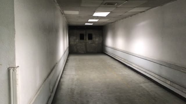 A scary door in front of you.