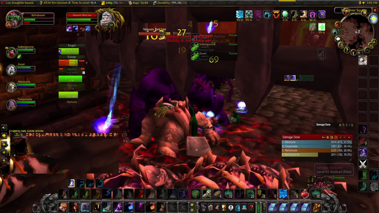 World of Warcraft Classic Druid Tanking at the halls of Stratholme Undead