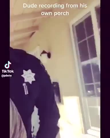 SO CALLED BLACK MAN RECORDING POLICE OFFICER ON HIS OWN PROPERTY FROM PORCH🕎Jeremiah 30:16 “A PREY”