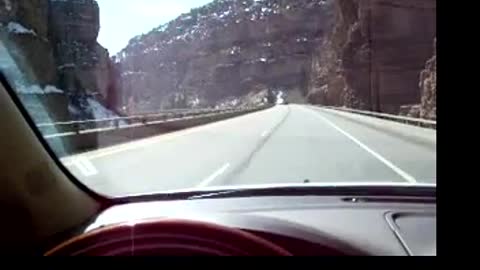 Driving in Glenwood Canyon