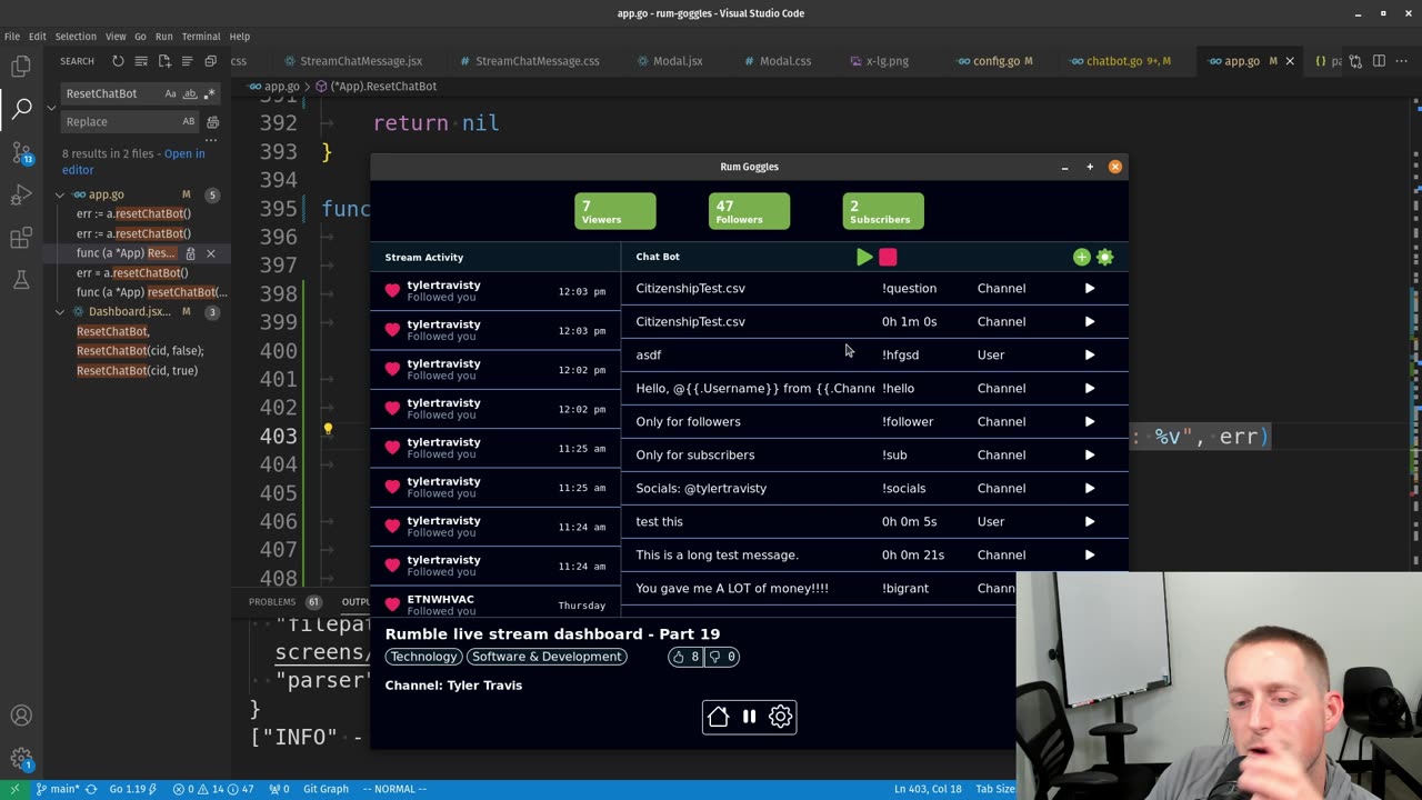 Rumble live stream dashboard - Part 19