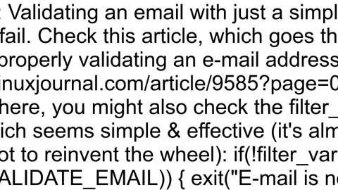 How to validate an email string