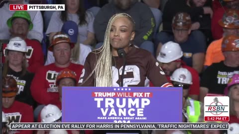 Kimberly Brown Endorses Trump in Pittsburgh 🏈🇺🇸