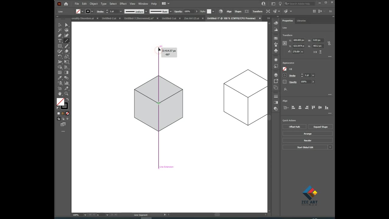 How to create a easier techniques 3D logo in Adobe Illustrator :