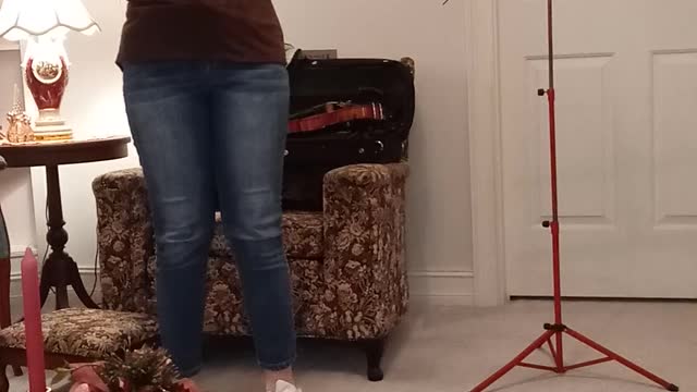 O Come All Ye Faithful violin & piano cover (2 year violinist)