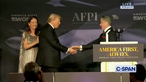 Sylvester Stallone just introduced Trump at Mar-a-Lago.