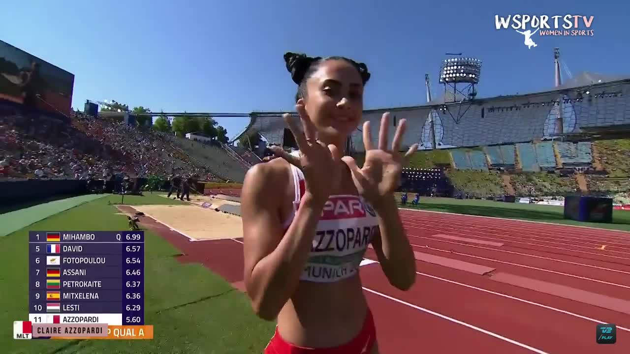 Claire Azzopardi - Long Jump _ 2022 European Championships