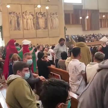 Abortion activists disrupt Mass at Cathedral of our Lady of the Angels
