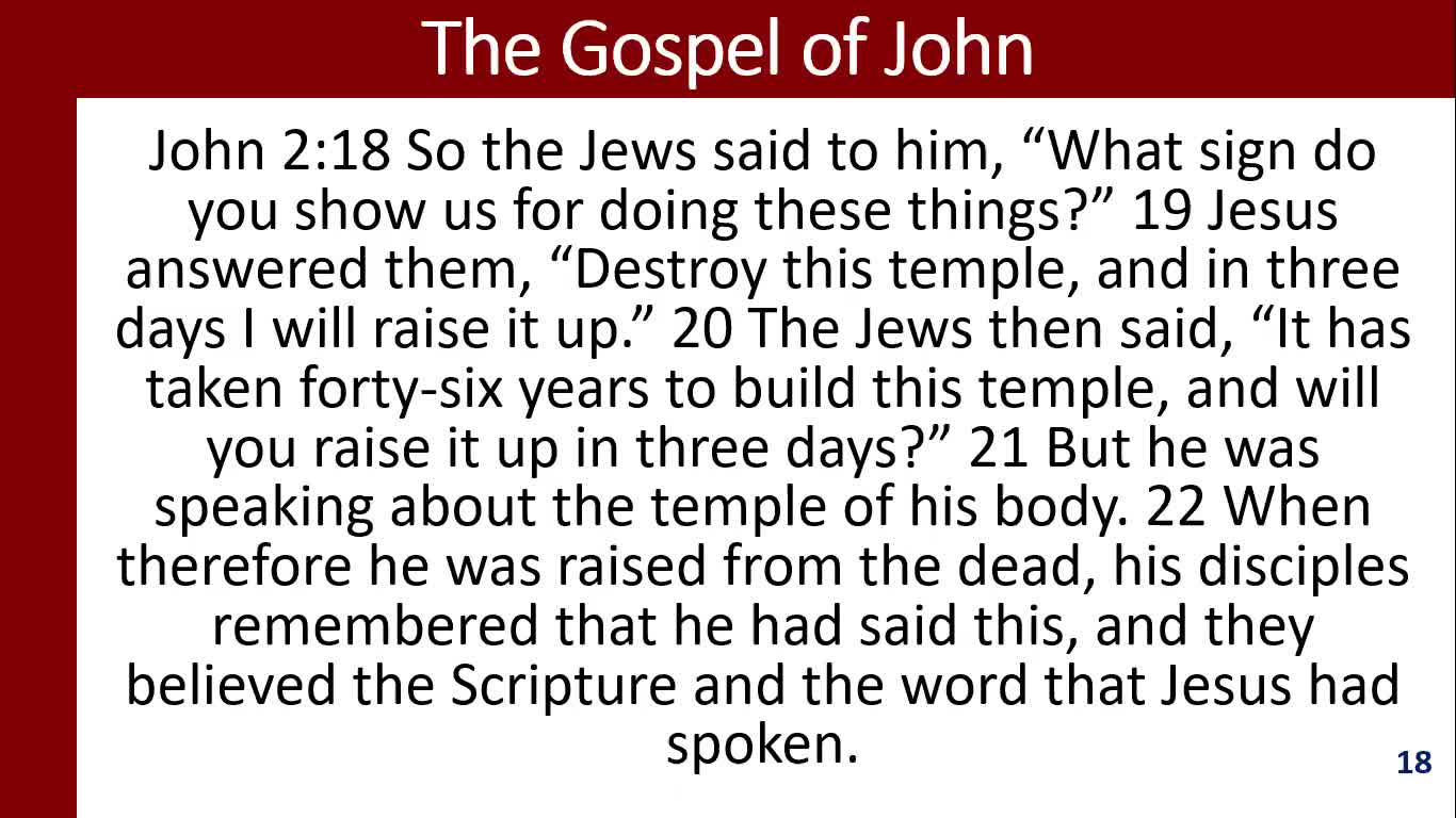 18 John - Gospel of John Bible Study