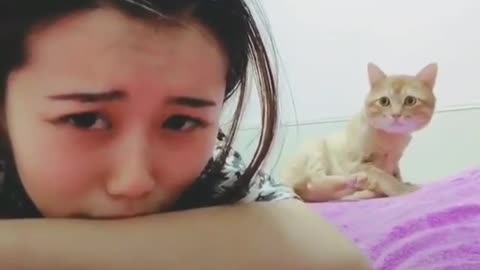 Nasty Cat | Fun with Girl