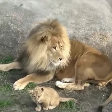 A beautiful moment of the father and son