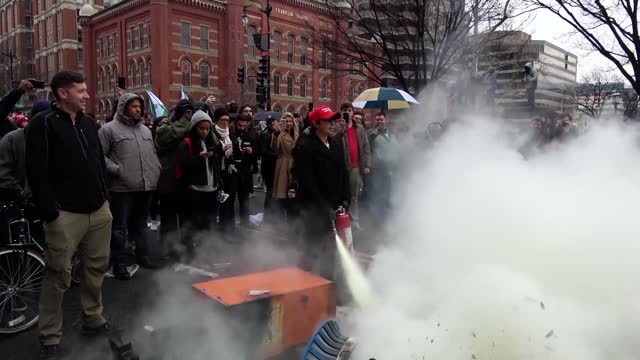 Left Wing Extremist Riot on Trump's first day in office and day before