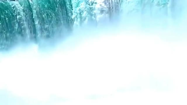 Aerial photography of the waterfall, a work of nature, is happy