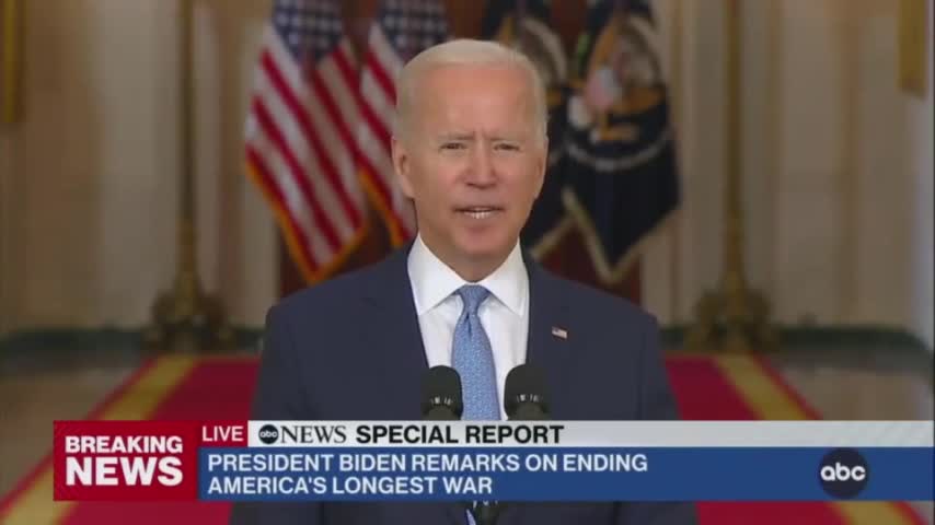 Biden Blames Trump for Afghanistan Disaster