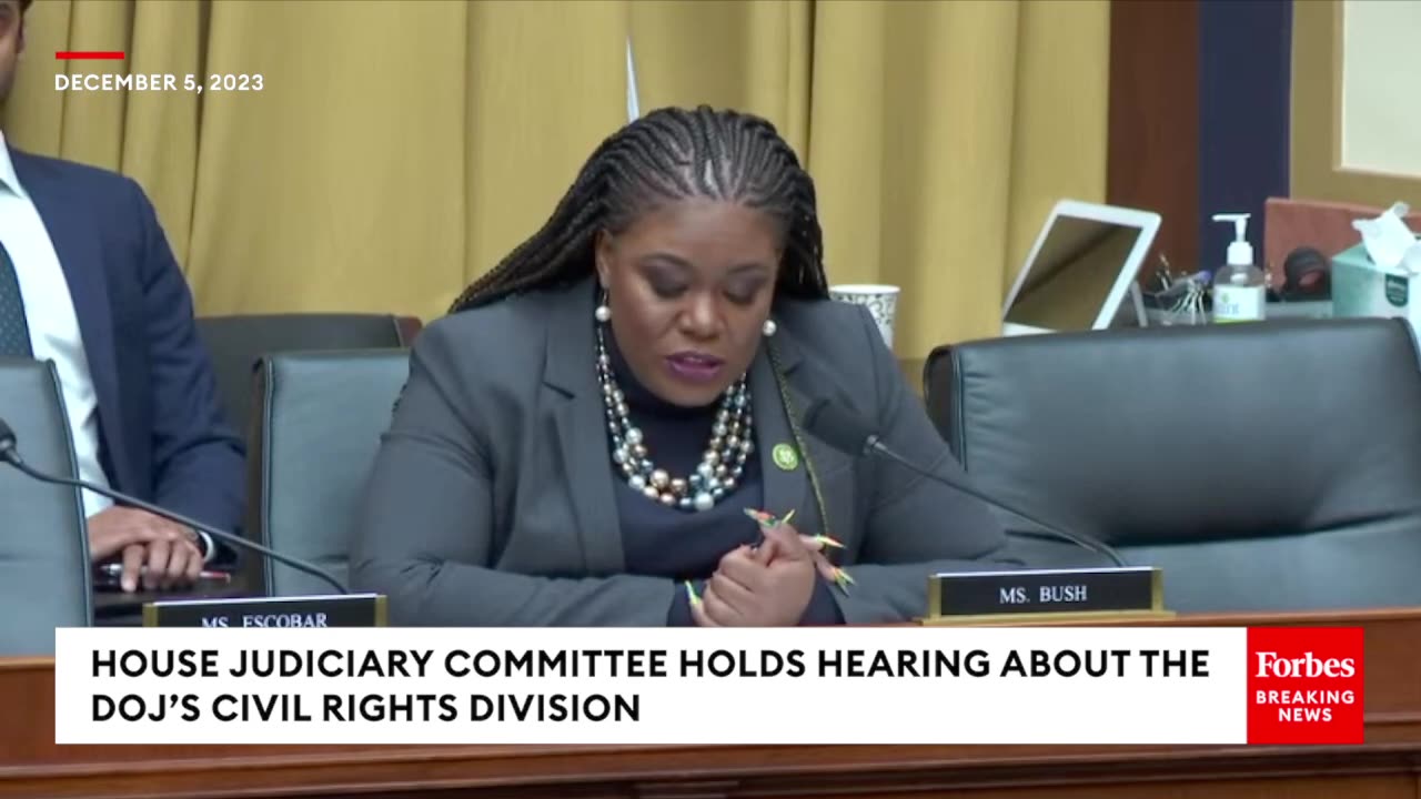 Cori Bush Questions Top DOJ Civil Rights Official About Police Abuses Towards Citizens