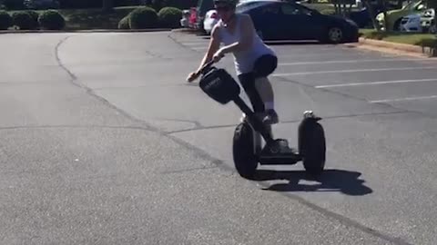 Fun Loving Grandpa Cracks Hip Attempting Tricks On Segway Scooter