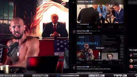 Tate reads off the names of all the people that said they would leave if Trump won