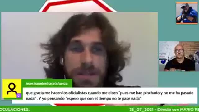 Testimonio afectado por Vacunas Covid19. Mario. Fisioterapeuta. España