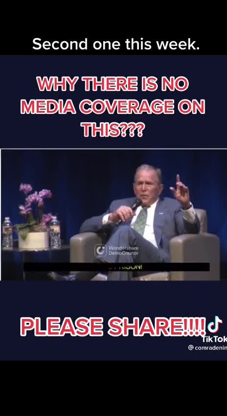 Man YELLS at BUSH for KILLING AMERICANS