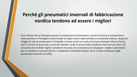 Perché gli pneumatici invernali di fabbricazione nordica tendono ad essere i migliori