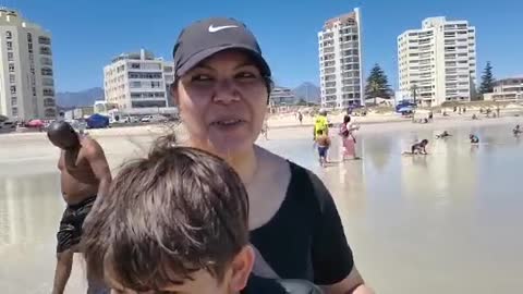 Zaida Solomons from Brackenfell enjoying Strand Beach