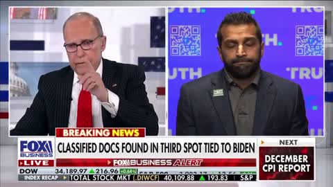 Kash Patel speaks to Larry Kudlow about Joe Biden’s classified documents.