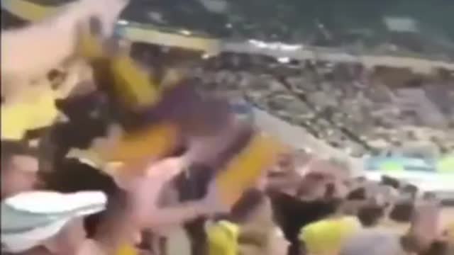 Just some Ukrainian football fans having a good time.