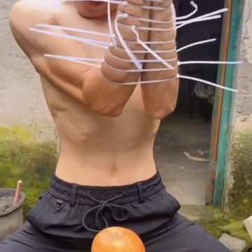 orange cutting Brucelee