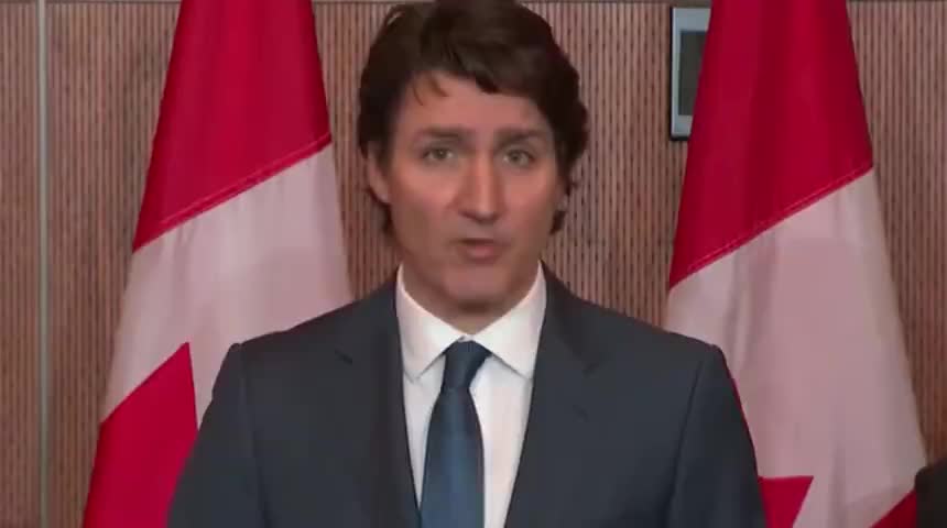 Canada's CRIMINAL PM Trudeau: "Even though the blockades are lifted...