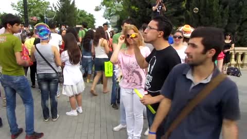 Soap bubbles Flashmob_Baku 2 2012