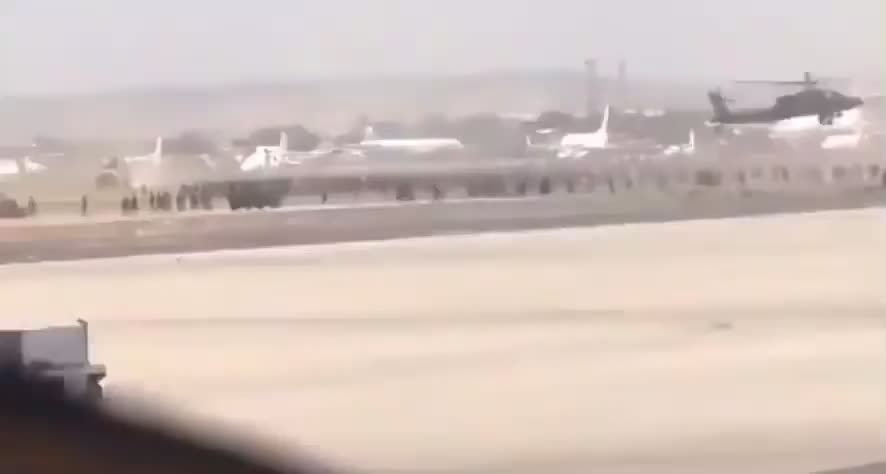 Chaotic sights from the Tarmac in Kabul