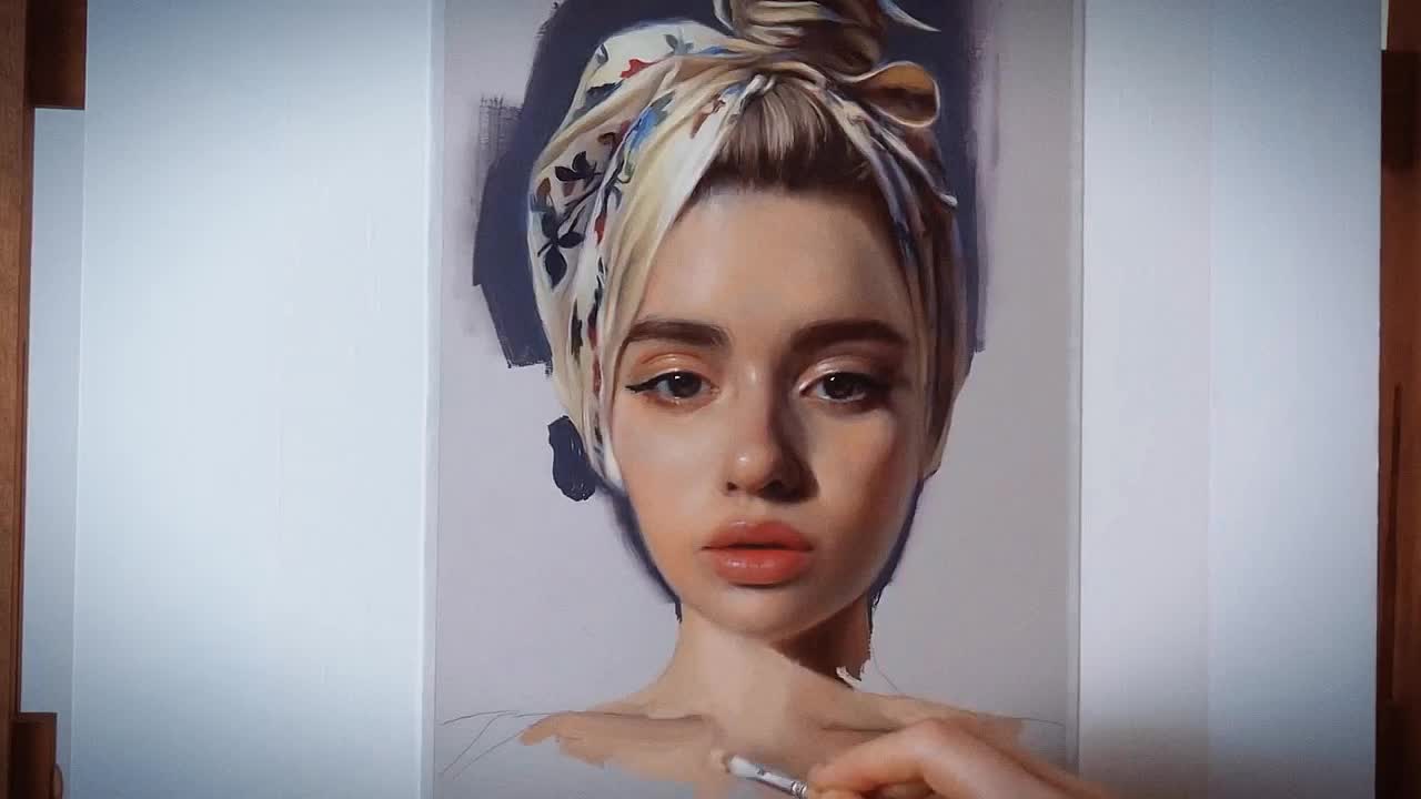 OIL PAINTING TIME-LAPSE __ “Blossom”