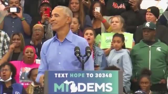 A huge crowd to Obama, "Fu** Joe Biden"