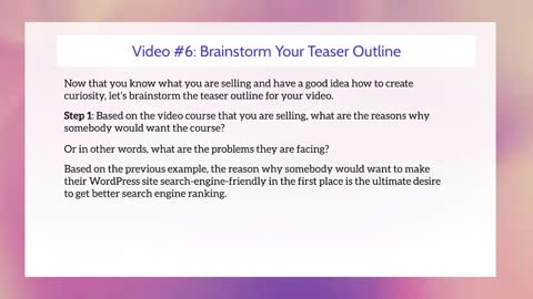 Video Teaser Blueprint 6