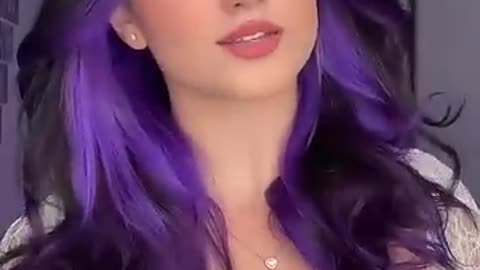 PURPLE HAIR COLOR HAIRSTYLE LOOKS SO COOL!!